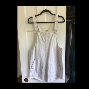Overall white dress
